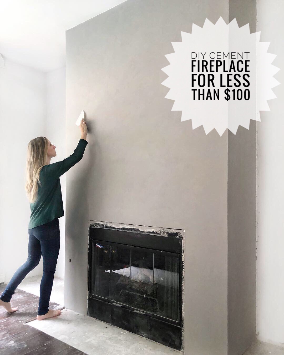 DIY a Cement Look Fireplace for less than 100 Angela Rose Home
