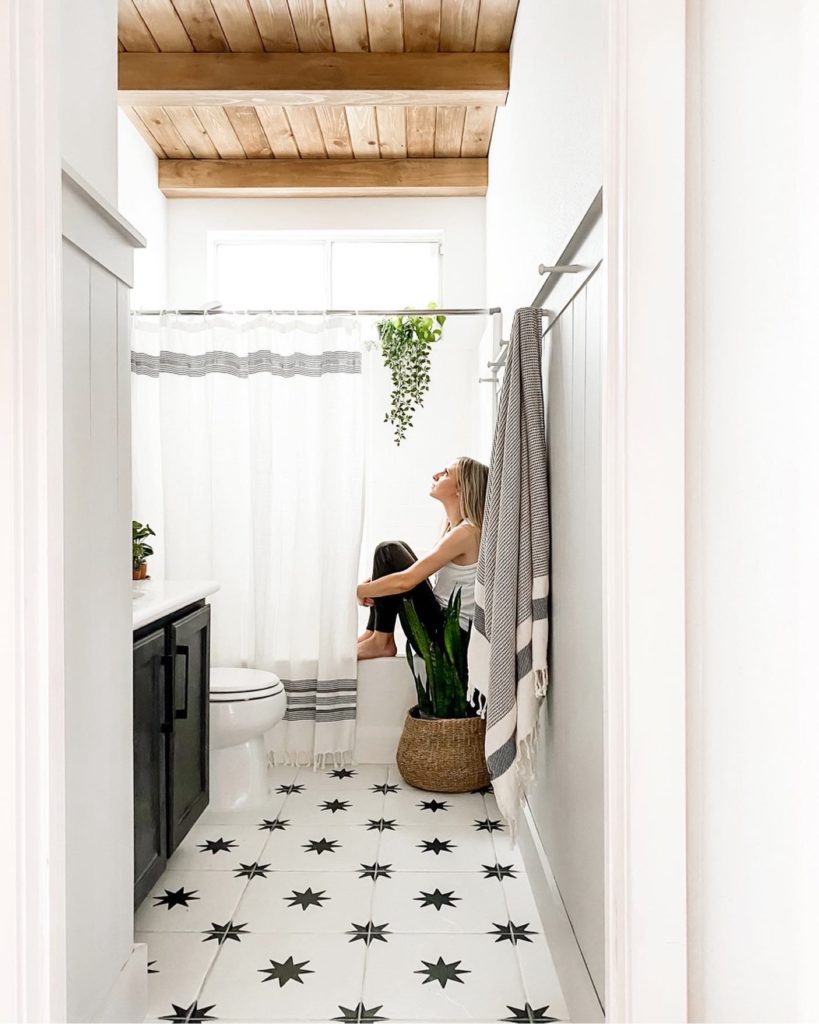 The Star Bathroom Reveal Angela Rose Home, Star Tile Floor Bathroom