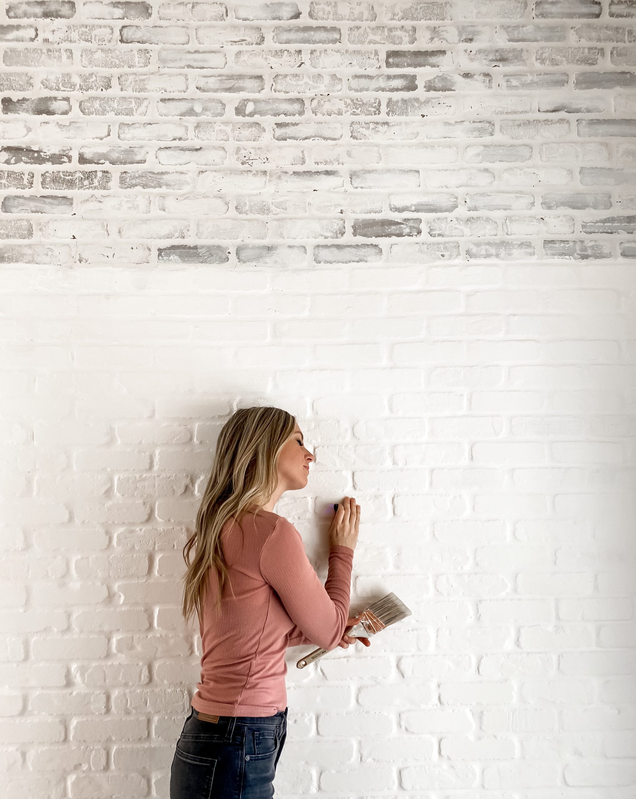 DIY Limewash Brick Wall Angela Rose Home