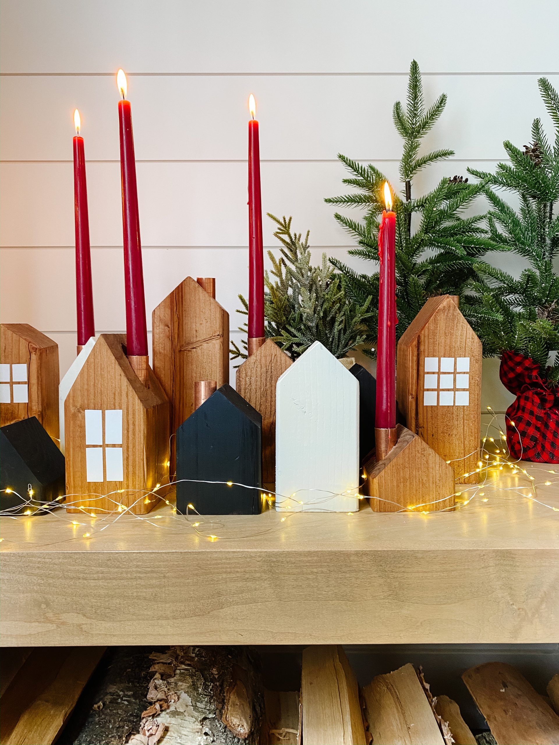 DIY Candlestick Houses Angela Rose Home