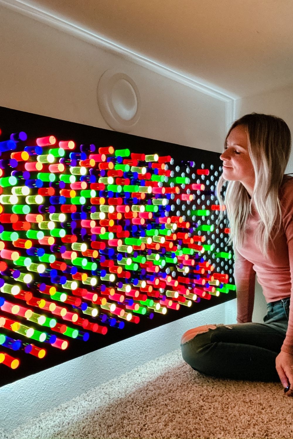 DIY: Large Light Up Pegboard For Your Kids Playroom