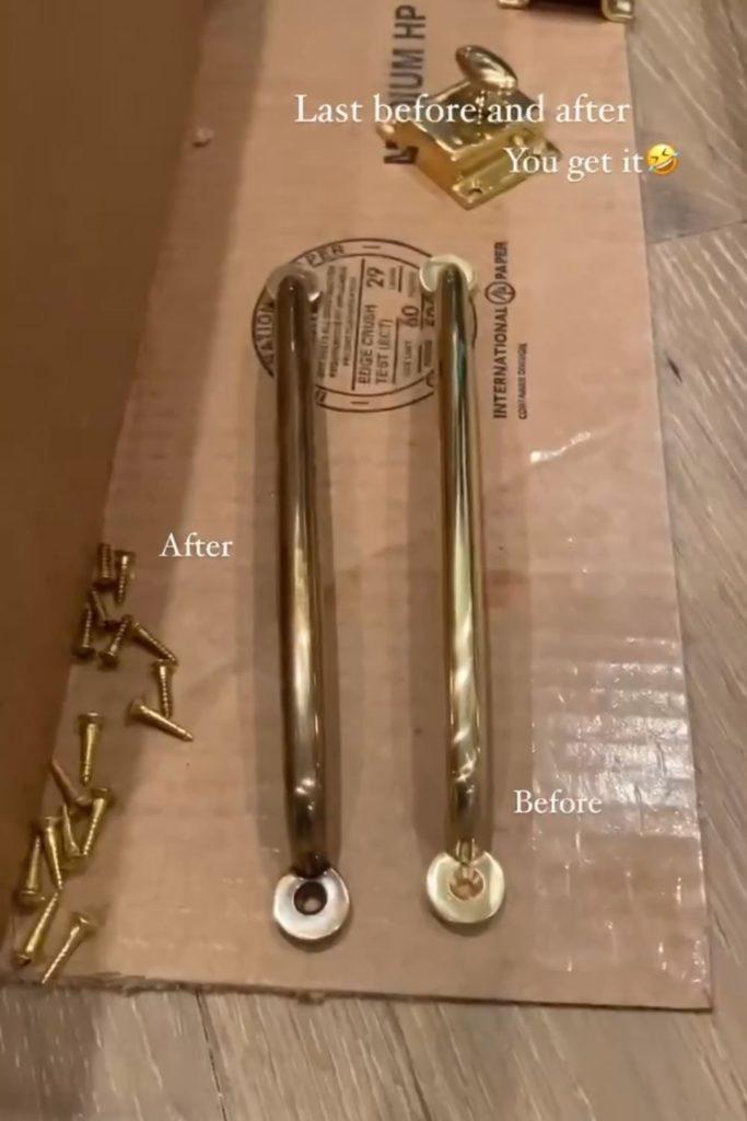 Brass ager or darkening solution for diy solid brass hardware pulls
