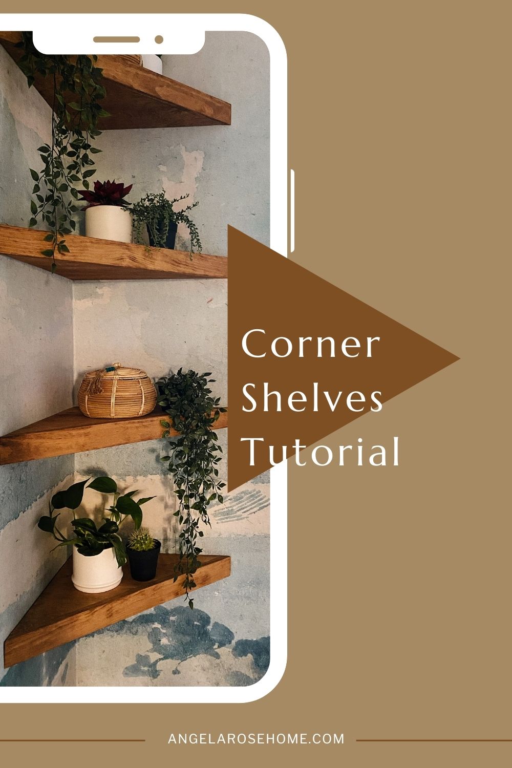 DIY Floating Corner Shelves Tutorial - Angela Rose Home