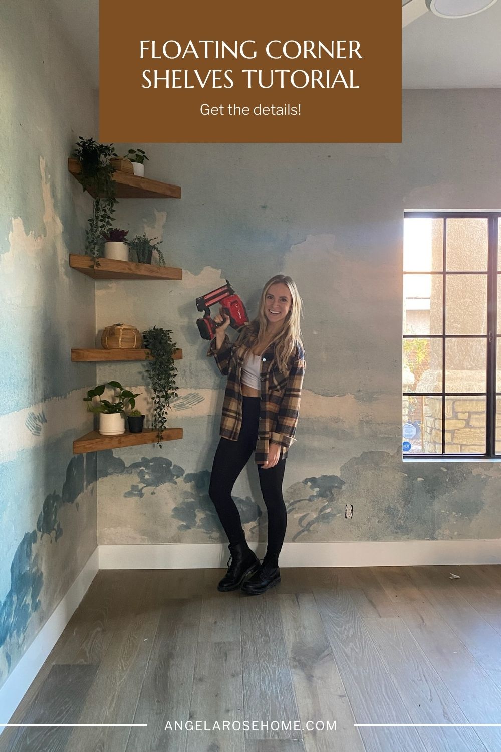 DIY Floating Corner Shelves Tutorial - Angela Rose Home