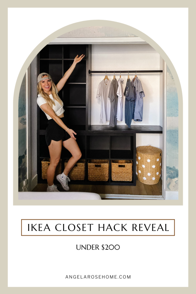 Ikea closet hack reveal under $200 angelarosehome.com.