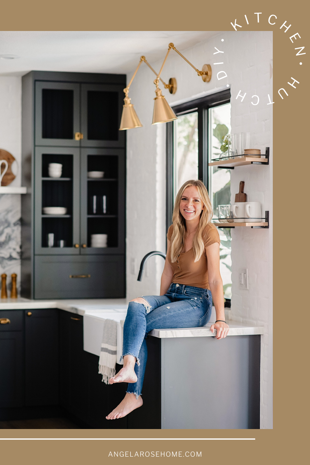 DIY Modern Kitchen Hutch Angela Rose Home