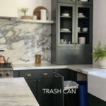 Hidden trash can and other appliances as cabinetry angelarosehome.com.