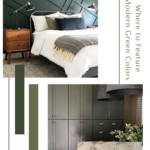 Where to start adding modern green colors in your home. www.angelarosehome.com