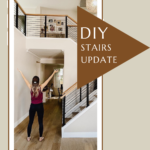 Update your stairs with the DIY renovation angelarosehome.com.