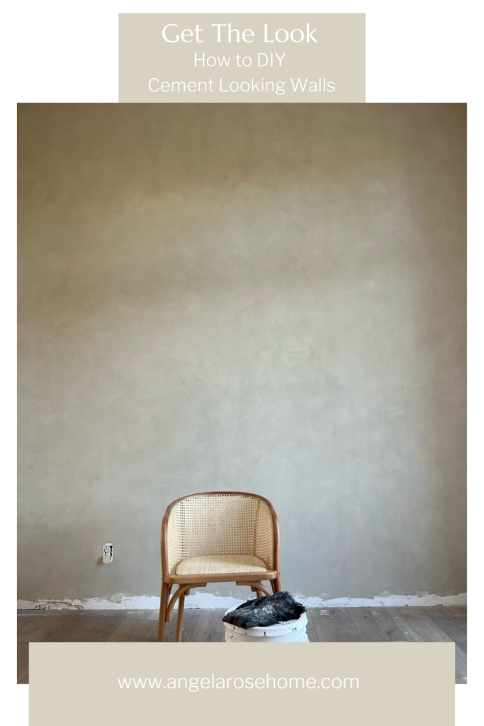 How to Get Sleek Cement Looking Walls - Angela Rose Home