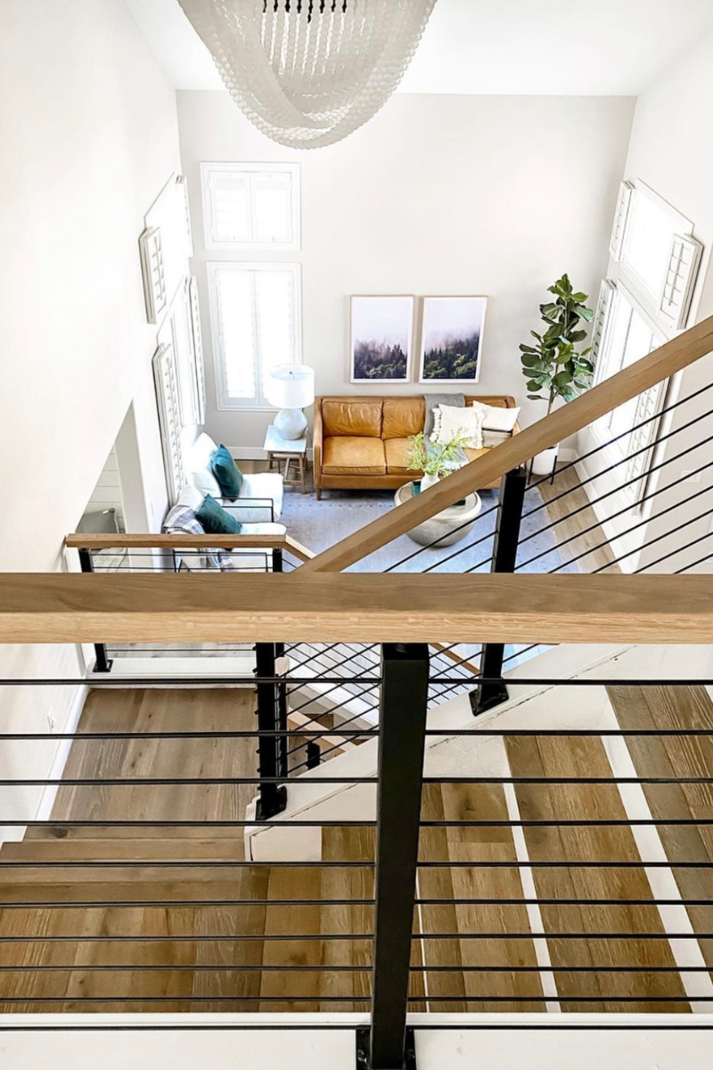 Modern Farmhouse DIY Staircase Railing