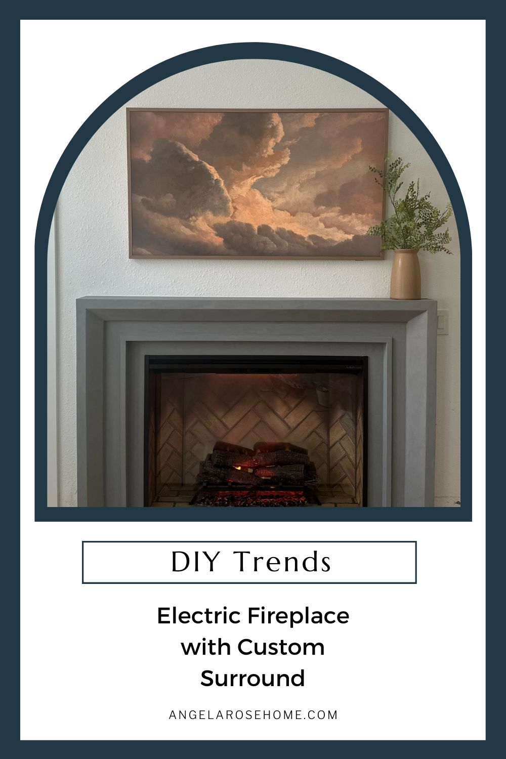 personalized fireplace www.angelarosehome.com