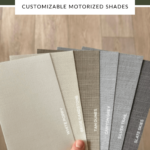 Several samples of fabrics and colors of Dim Shades for your windows.