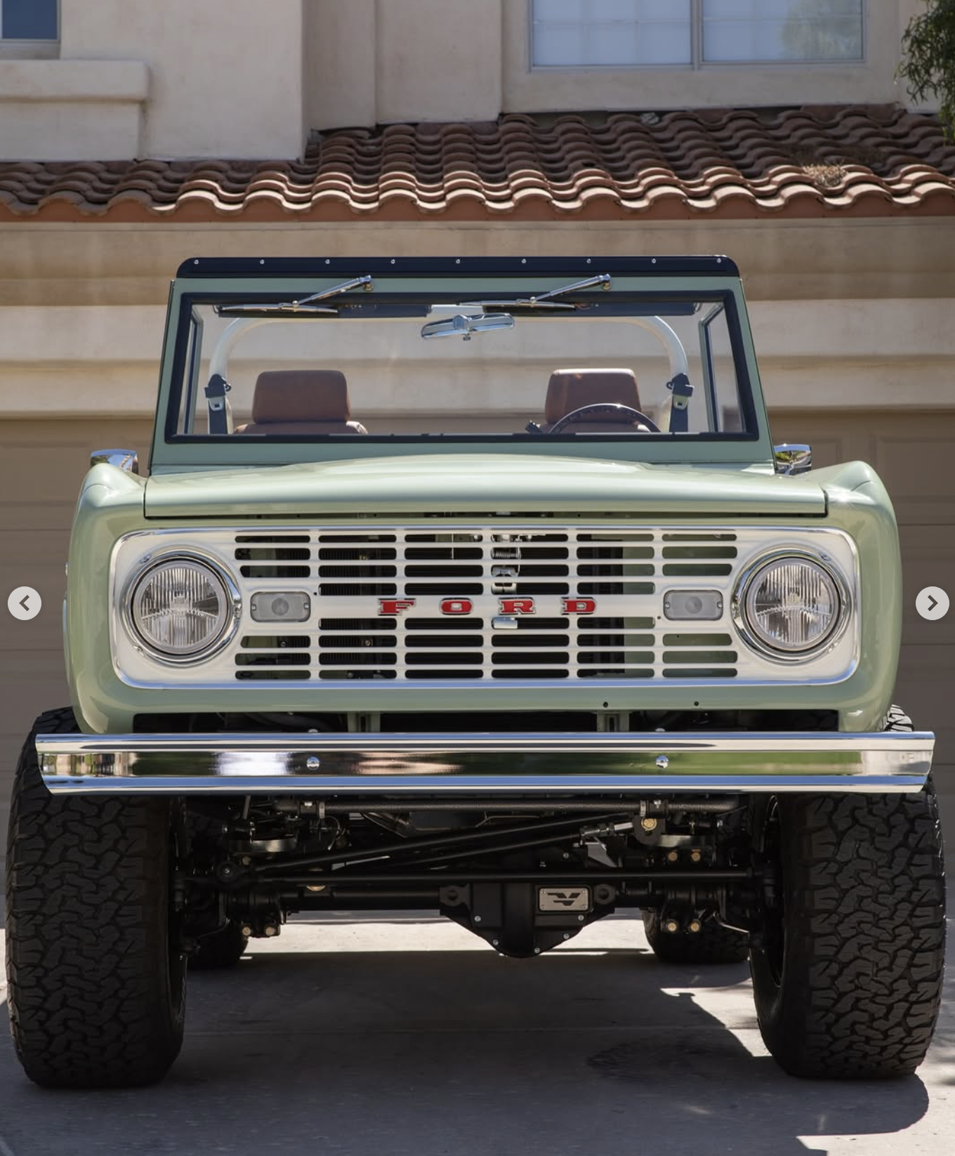 Close up of bronco grill.
